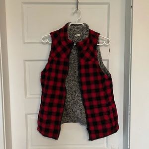 Reversible Plaid vest